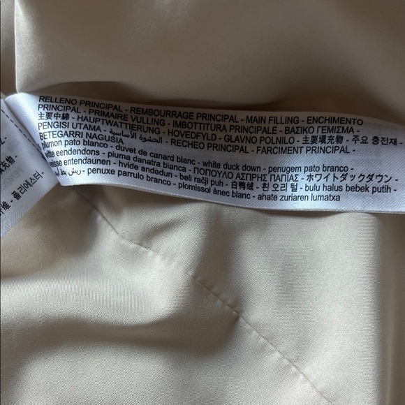 Zara Ecru Cream Duck Down Puffer Coat Size S - Picture 6 of 8